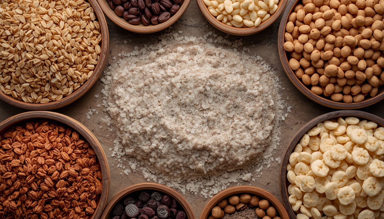 Flexgreenspark spread of varied grains in bowls